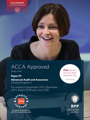 cover image of ACCA P7 Advanced Audit and Assurance (UK): Study Text
